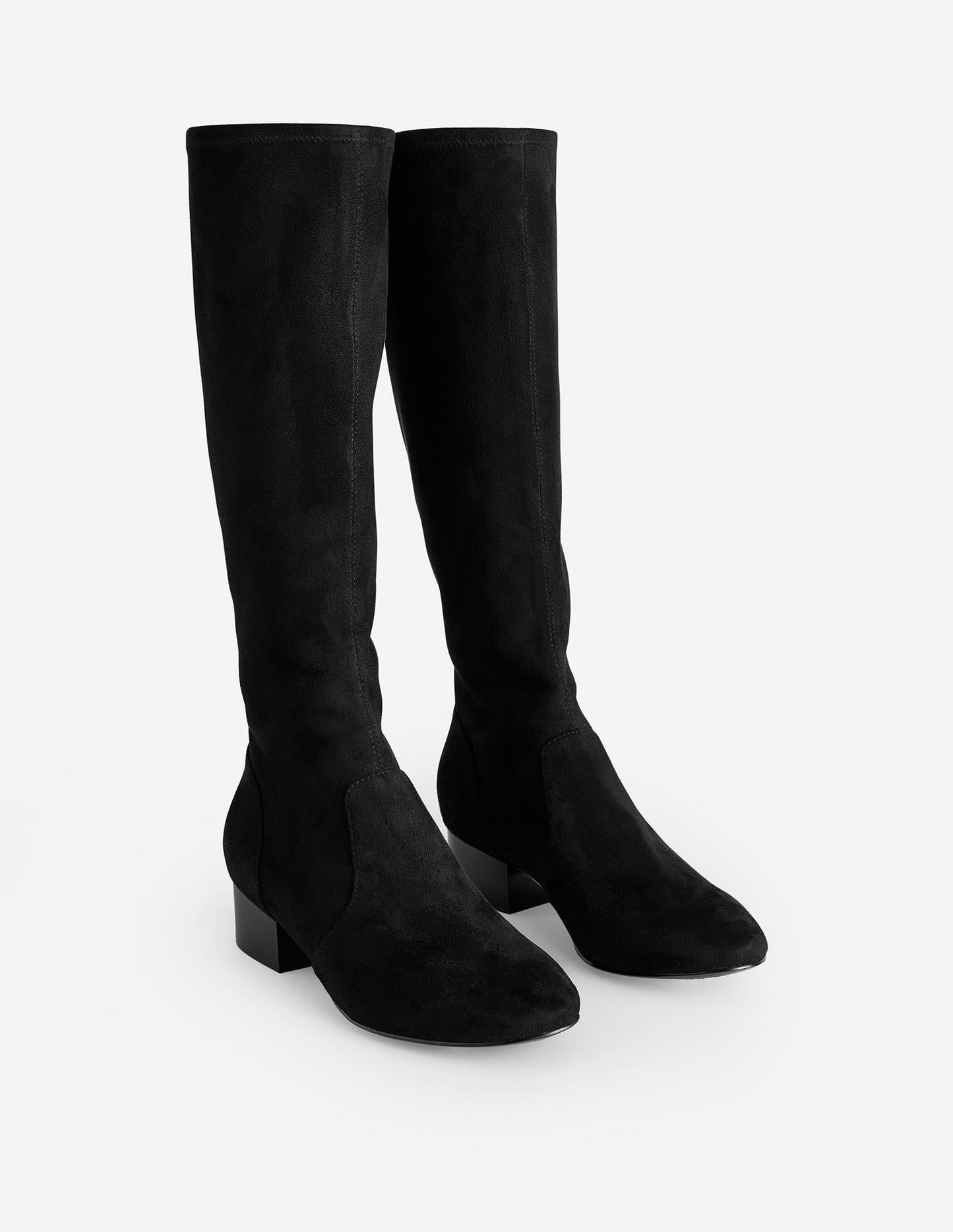 Flat Stretch Knee Boot-Black