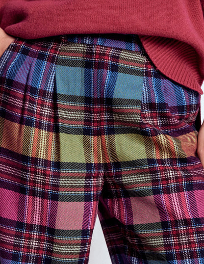 Kensington Tailored Pants-Multi Blanket Check