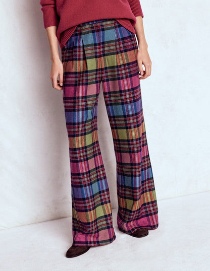 Kensington Tailored Pants-Multi Blanket Check