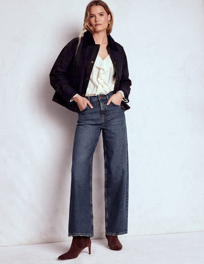Mid Rise Relaxed Leg Jeans-Dark Vintage