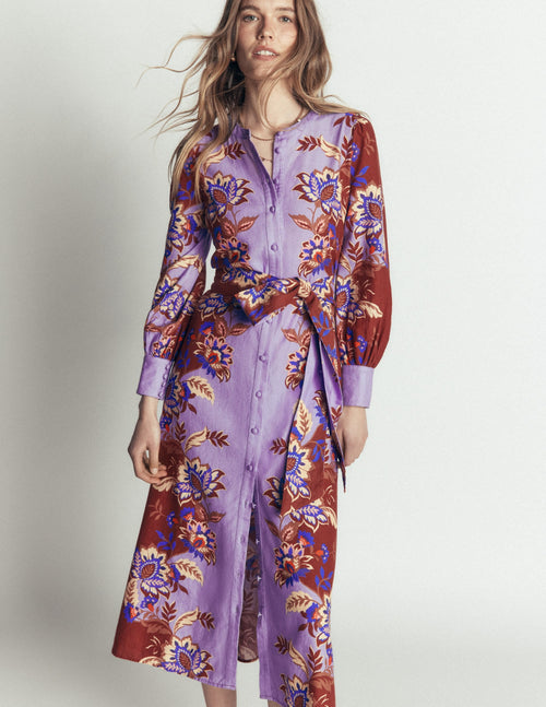 Blouson Sleeve Occasion Dress-Multi Super Bloom