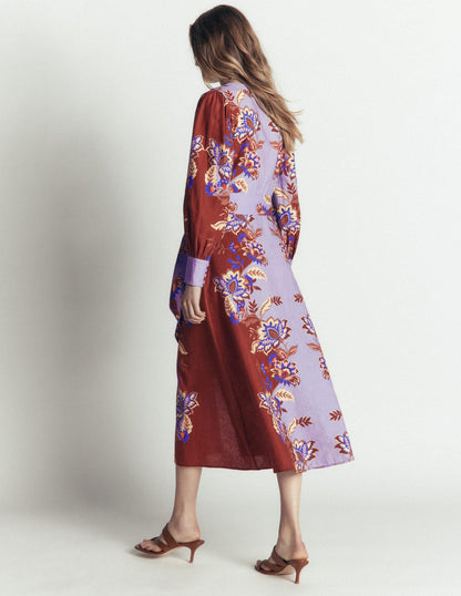 Blouson Sleeve Occasion Dress-Multi Super Bloom