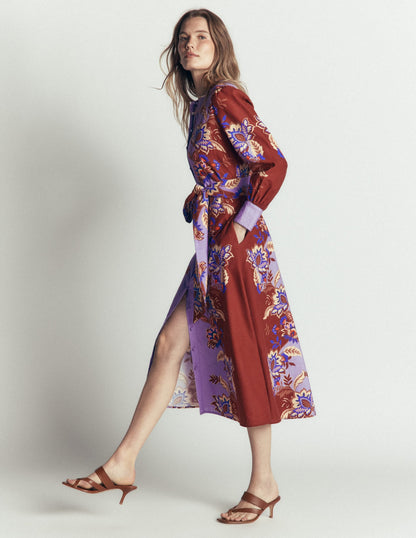 Blouson Sleeve Occasion Dress-Multi Super Bloom