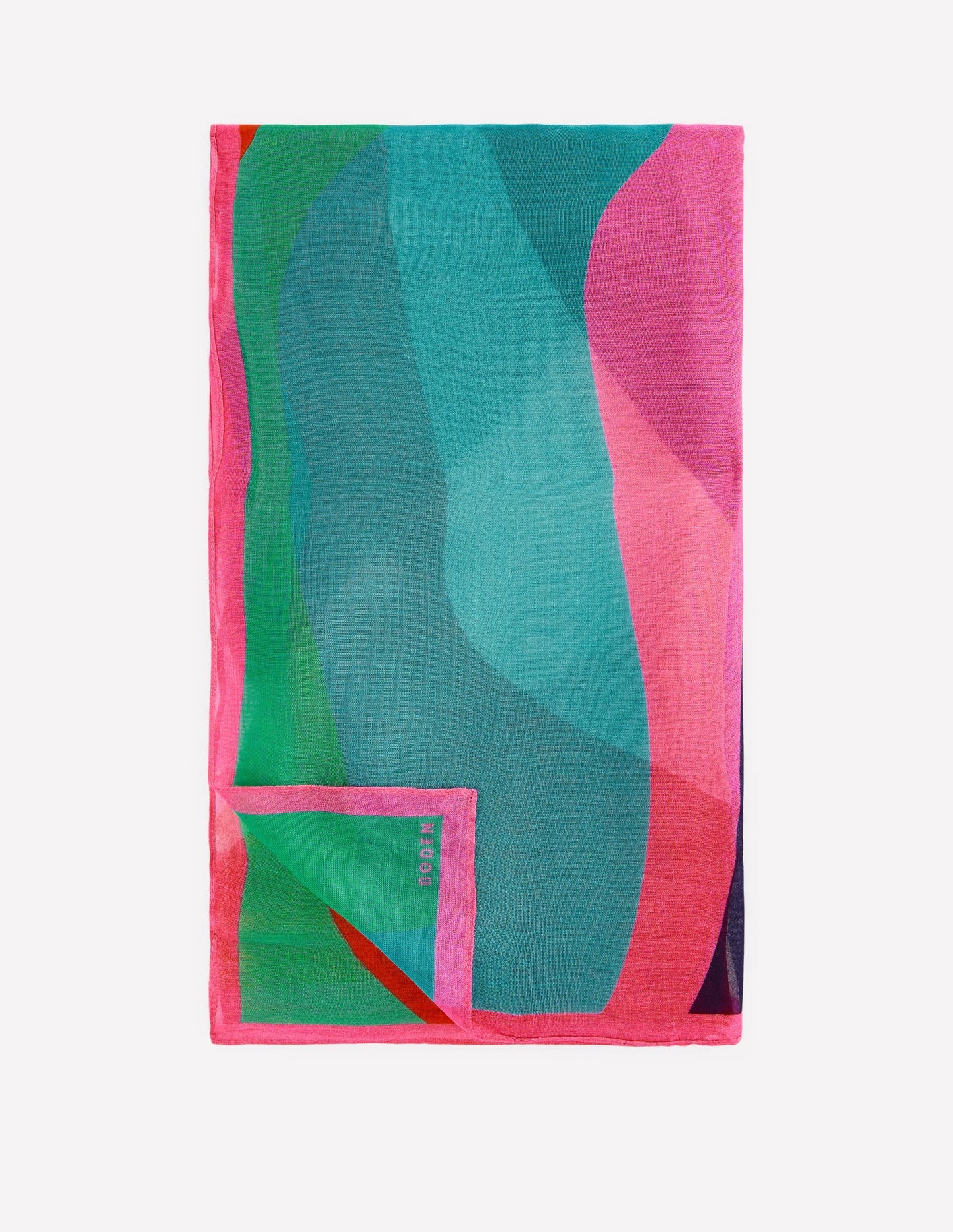Printed Sarong Scarf-Multi, Rhythmic Wave