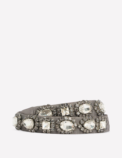 Embellished Belt-Clear Jewel