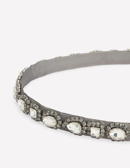 Embellished Belt-Clear Jewel