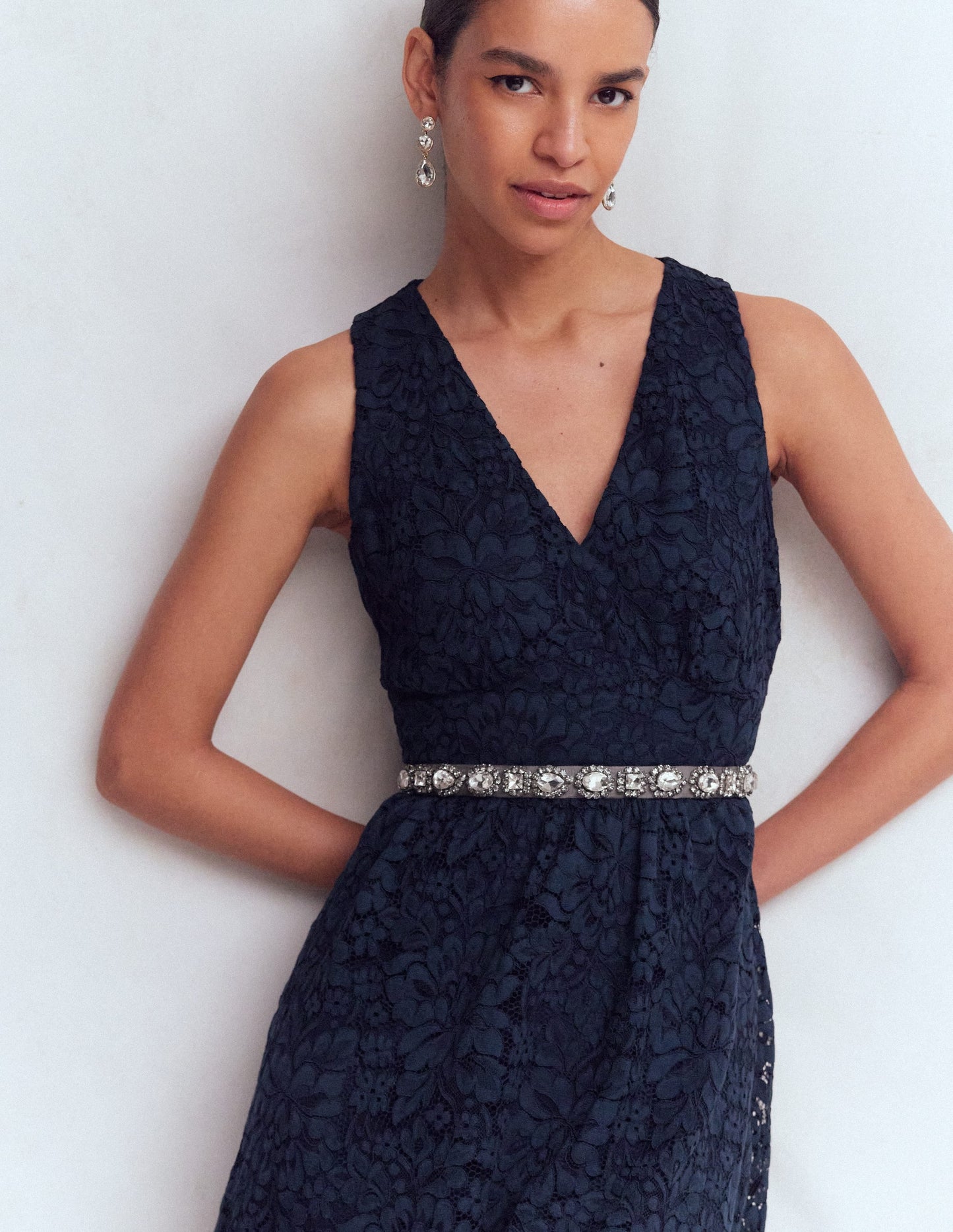Embellished Belt-Clear Jewel