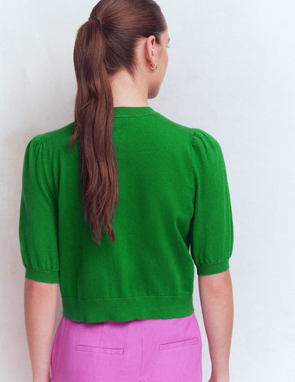 Nadia Embellished Cardigan-Green