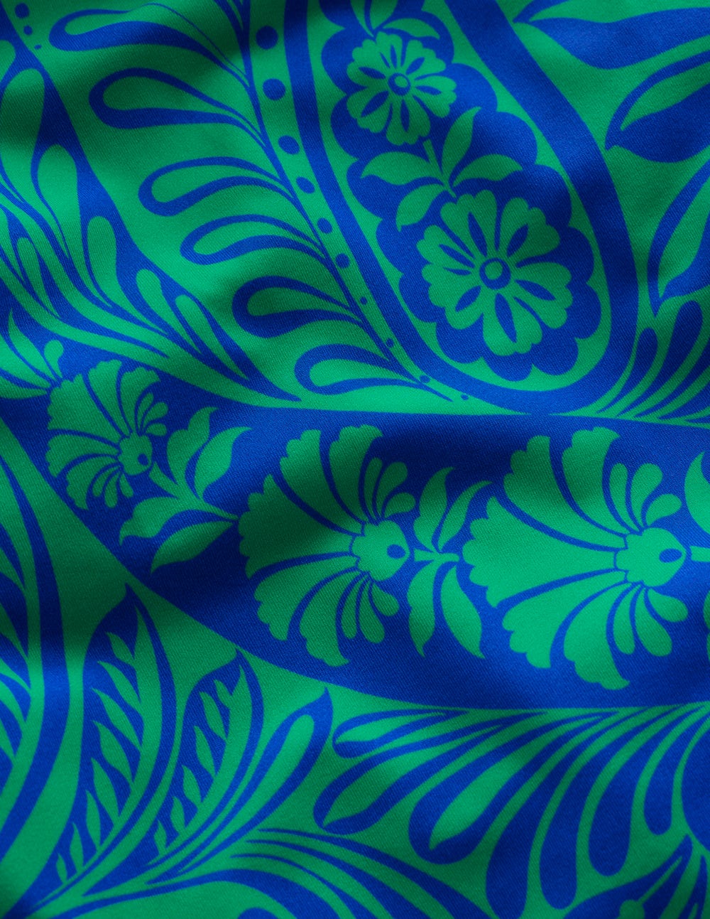 Twist Strap Swimsuit-Blue, Enchanted Paisley