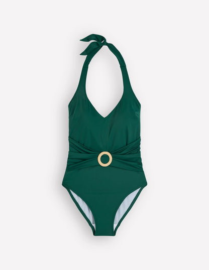 Sorrento Hoop Sash Swimsuit-Mangrove