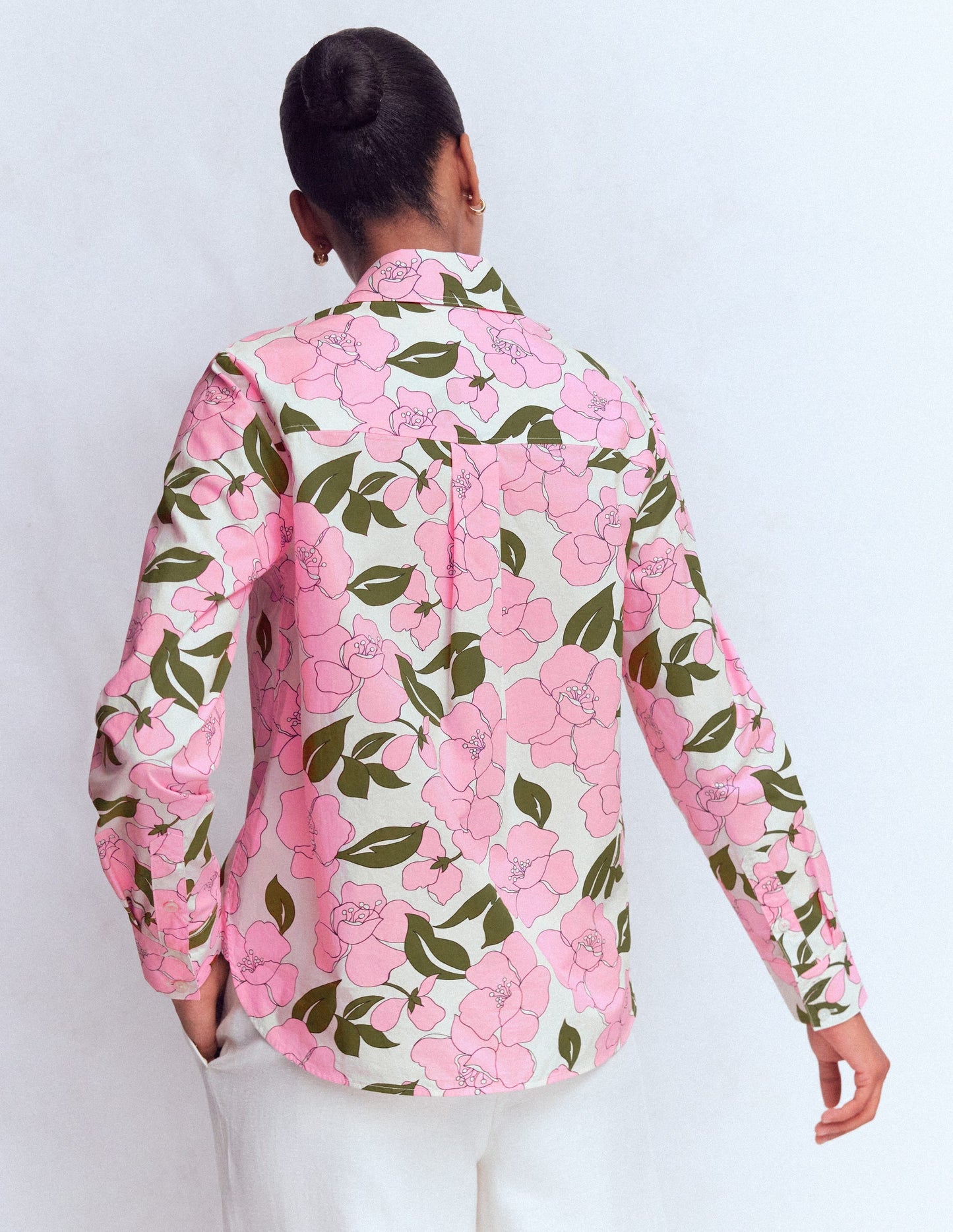 Sienna Cotton Shirt-Blossom Pink, Radiant Bloom