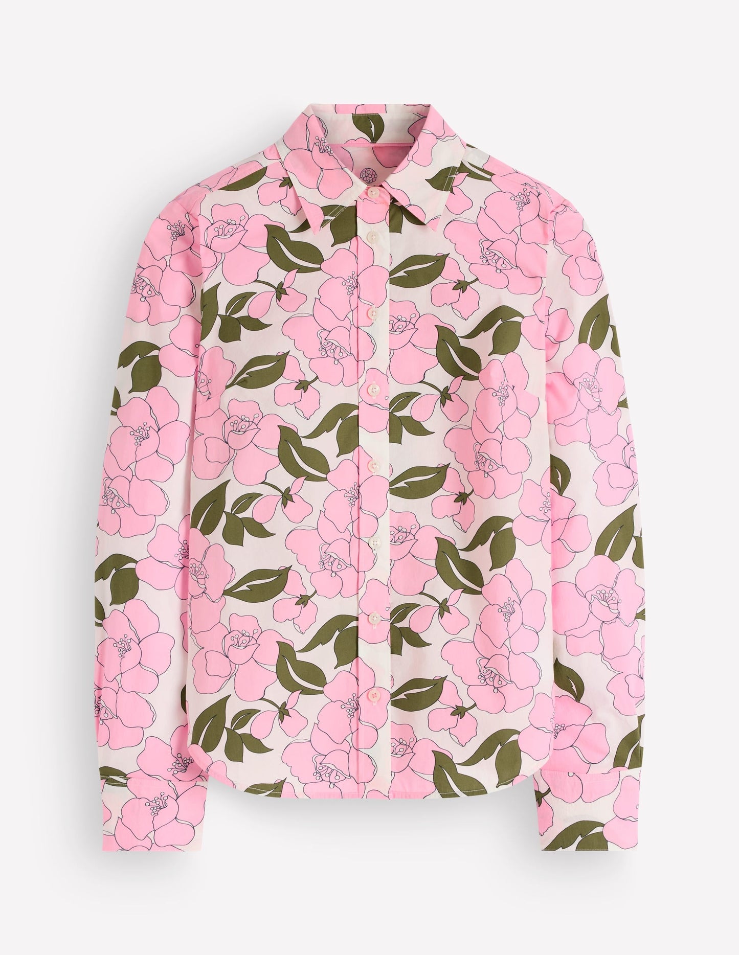 Sienna Cotton Shirt-Blossom Pink, Radiant Bloom