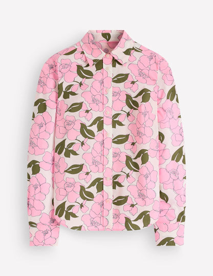 Sienna Cotton Shirt-Blossom Pink, Radiant Bloom