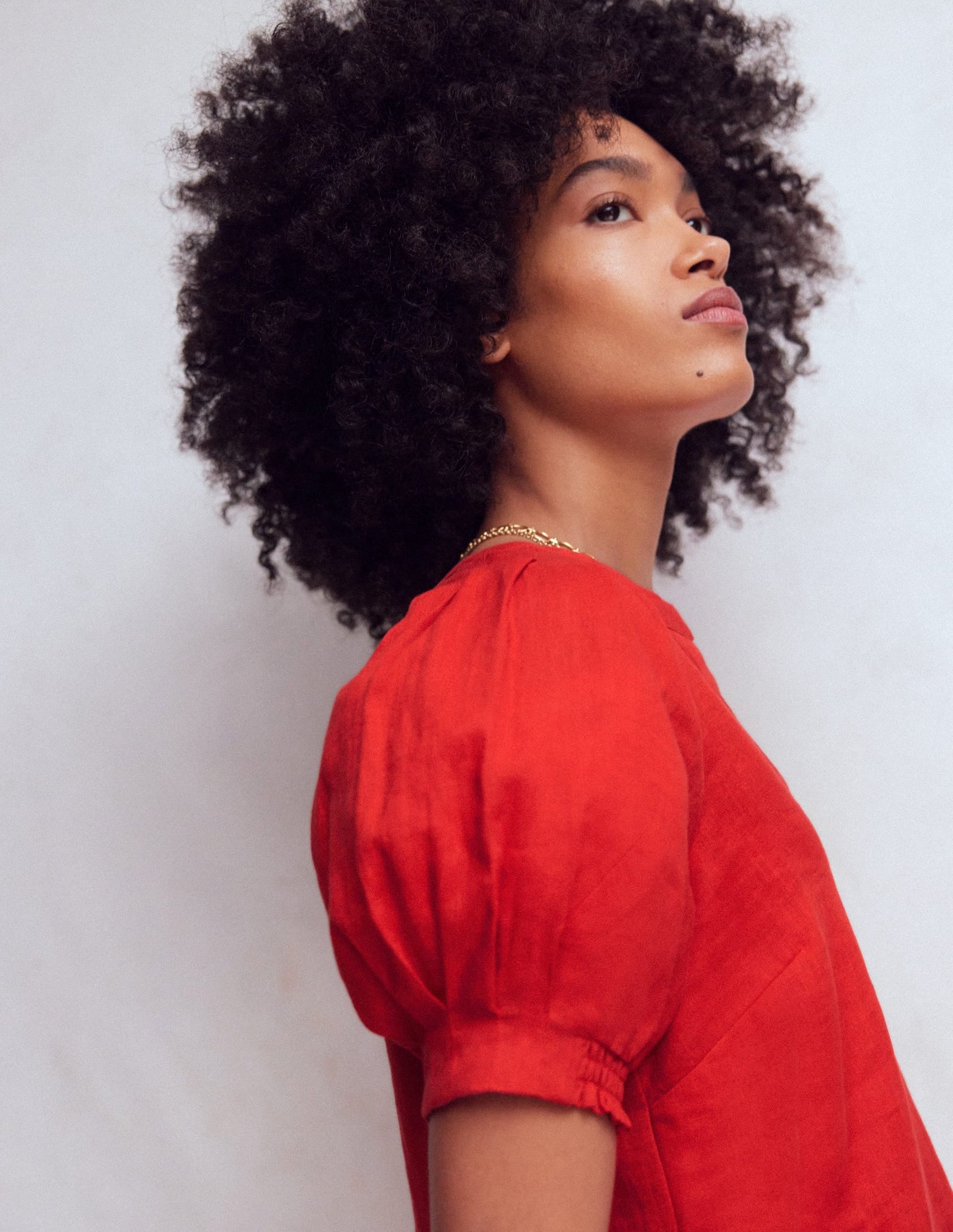Rae Linen Top-Blood Orange