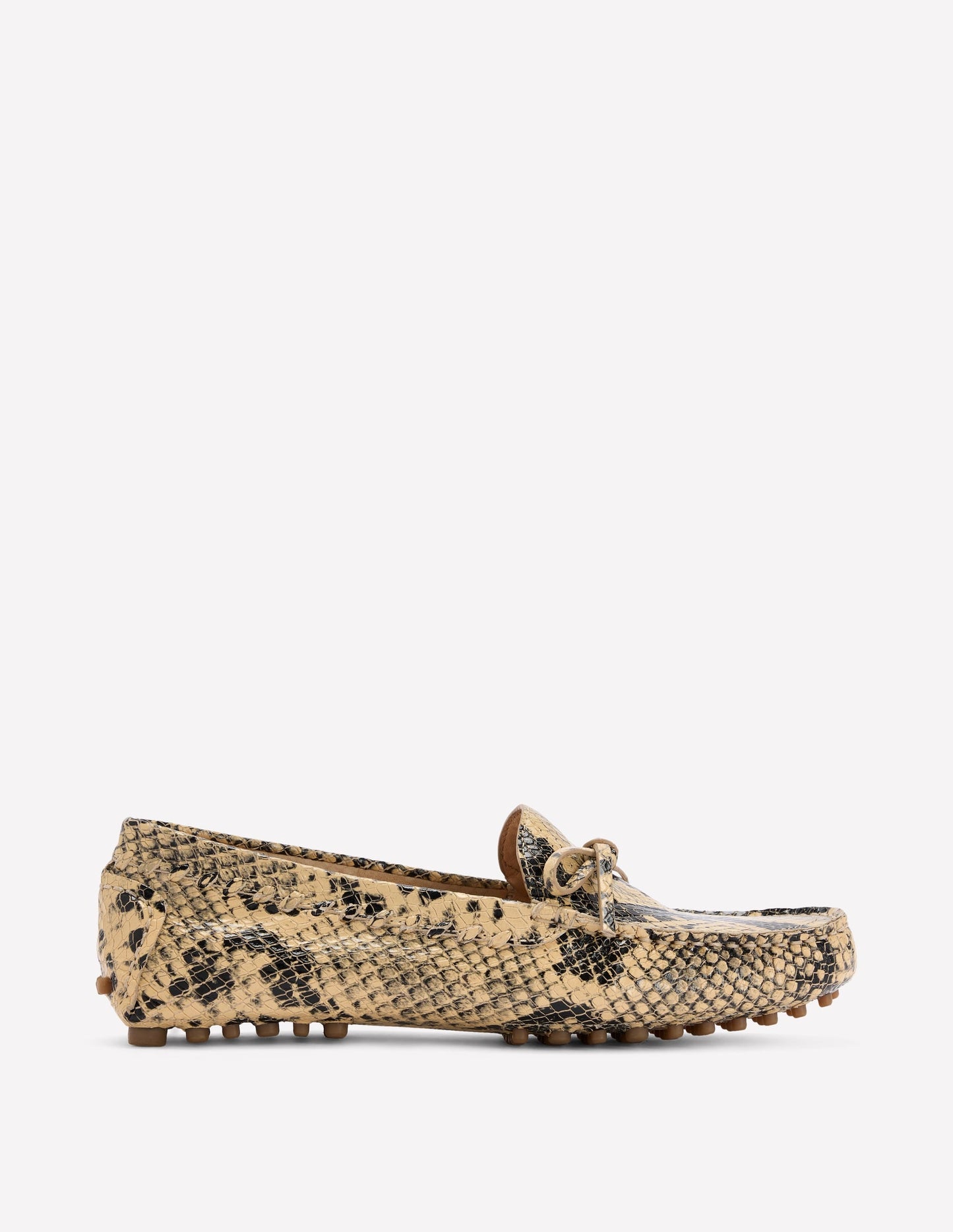 Heidi Stitched Soft Loafers-Snake