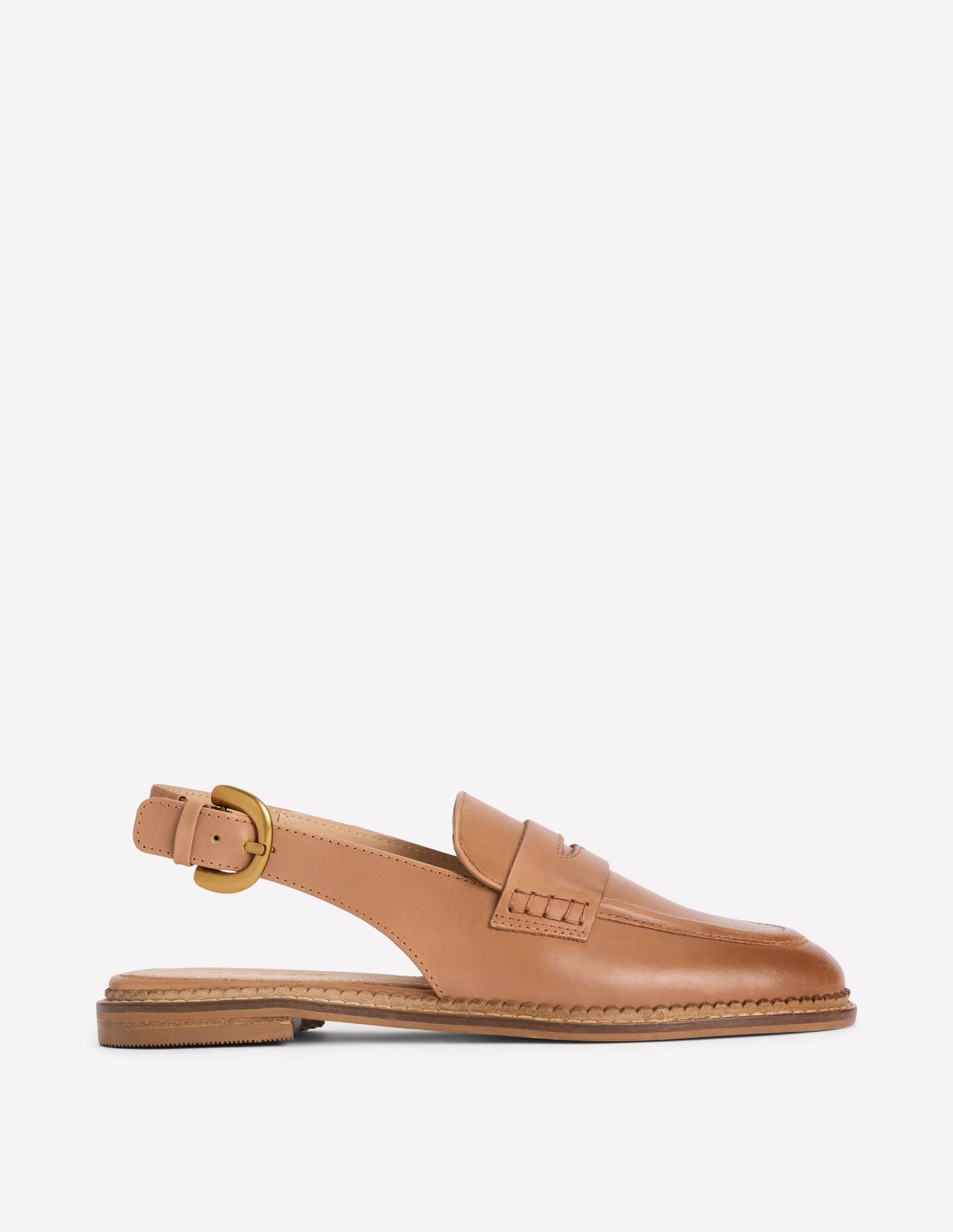 Nya Slingback Penny Loafers-Tan