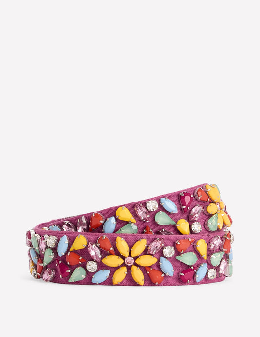 Embellished Party Belt-Pink Parfait