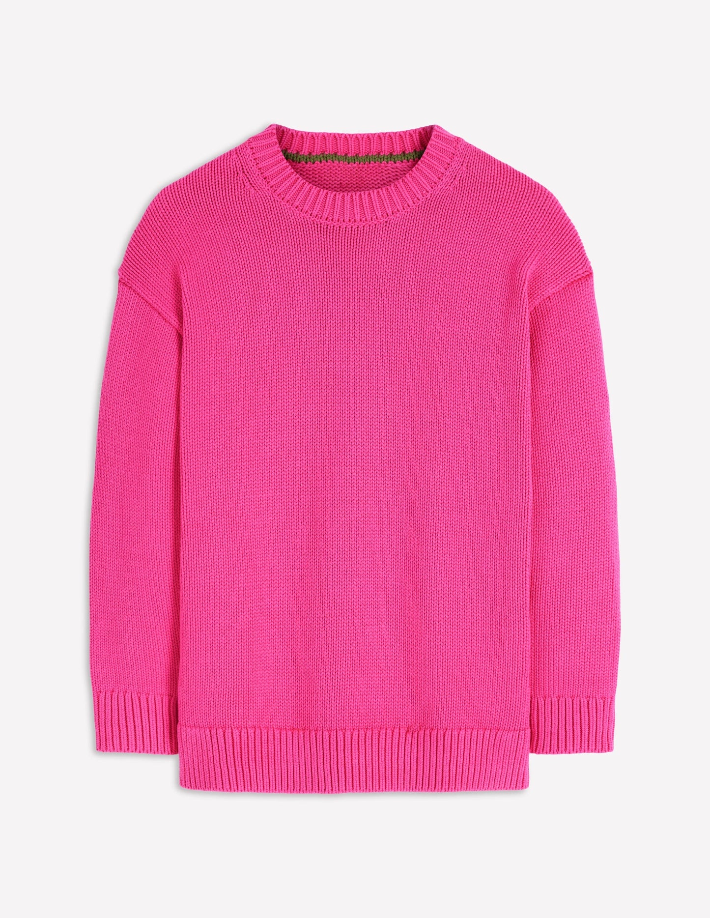 Lucy Oversized Cotton Jumper-Pink Peony