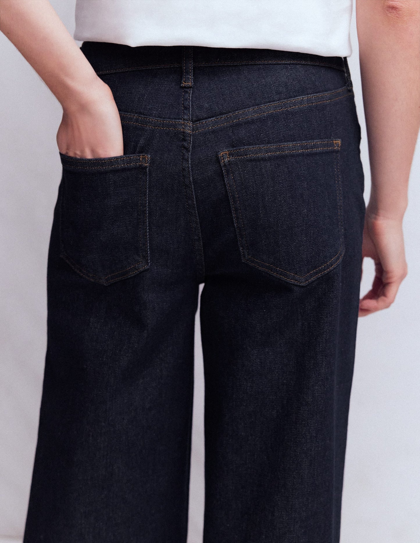 High Rise Wide Leg Jeans-Indigo Rinse