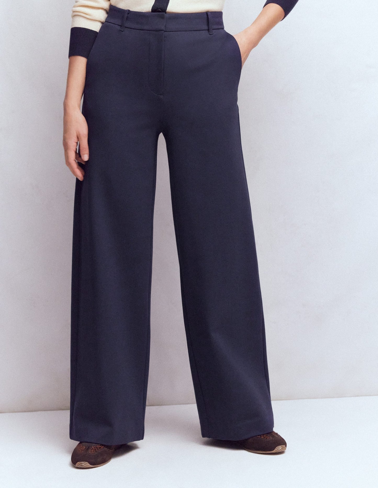 Belgravia Ponte Pants-Navy