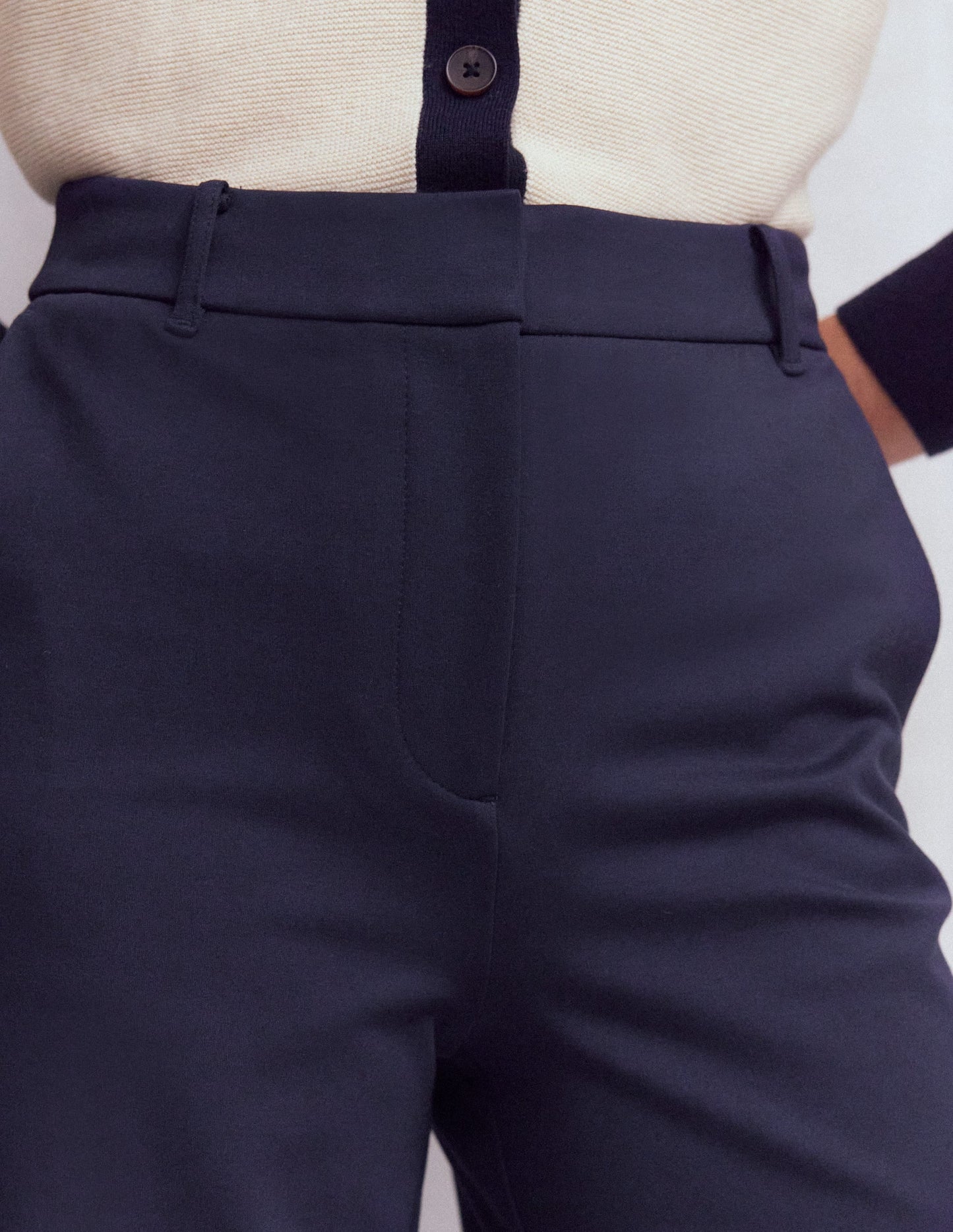 Belgravia Ponte Pants-Navy
