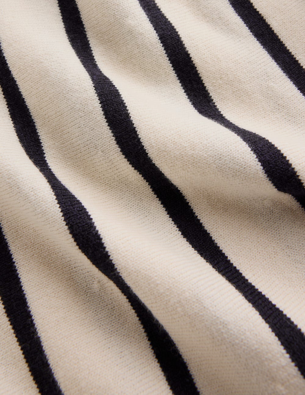 Liz Knitted Midi Skirt-Ivory Stripe