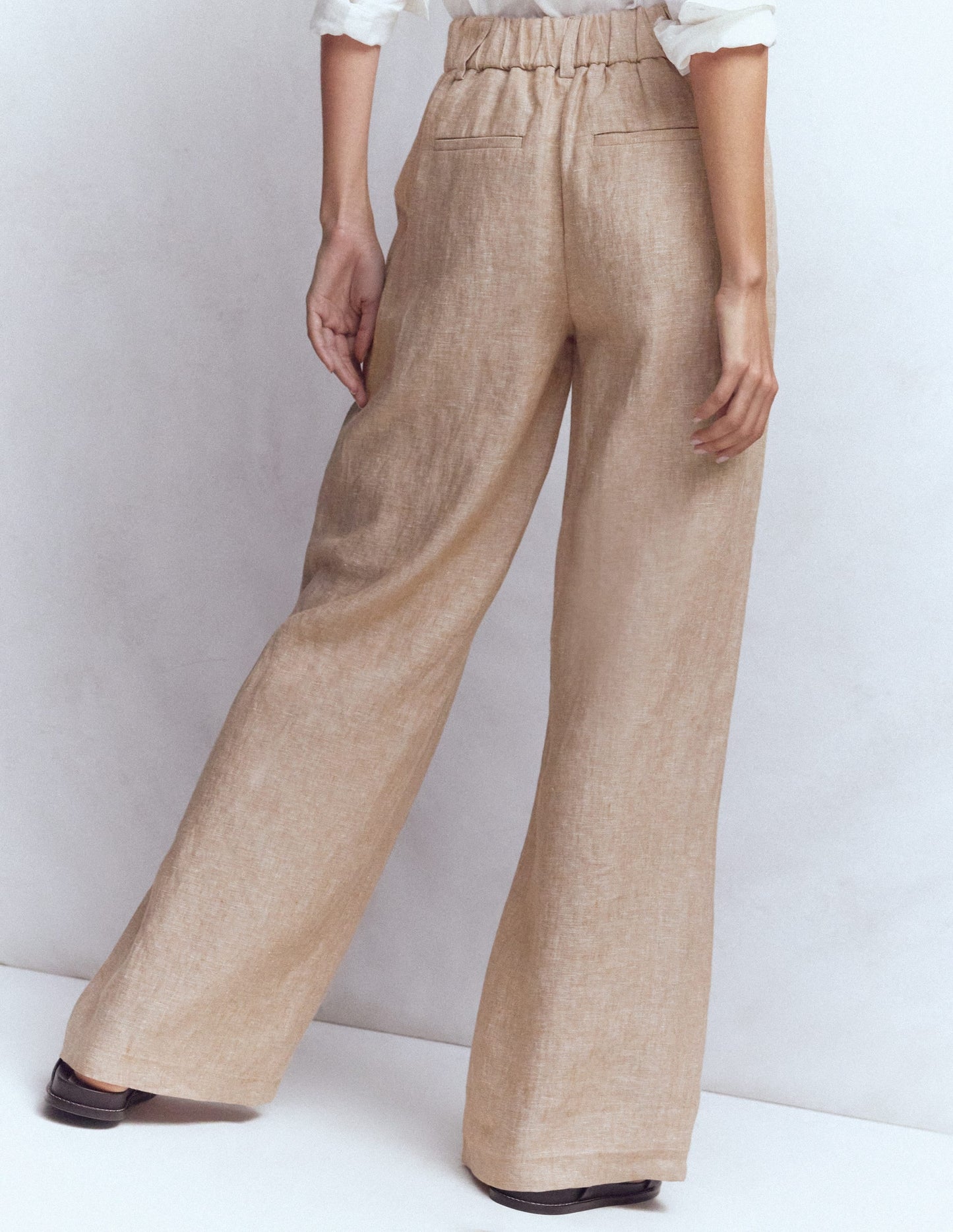 Kensington Linen Pants-Cappuccino Chambray
