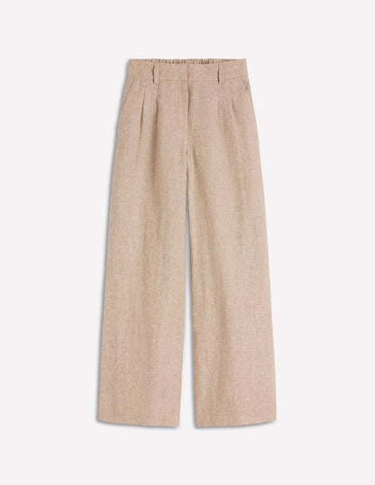 Kensington Linen Pants-Cappuccino Chambray