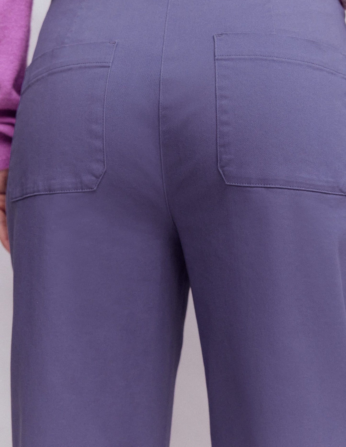 Barrel Leg Chino Pants-Purple Thistle