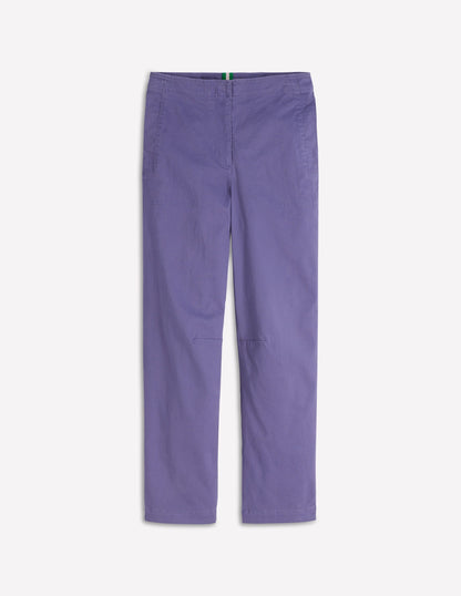 Barrel Leg Chino Pants-Purple Thistle
