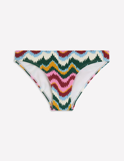 Classic Bikini Bottoms-Multi, Zig Zag Wave