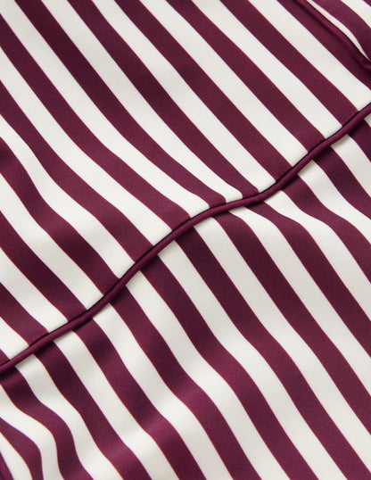 Rhodes Cup Sized Swimsuit-Chocberry, Ivory Stripe