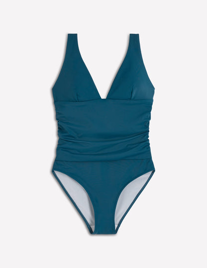 Mykonos Deep V Swimsuit-Oceanside