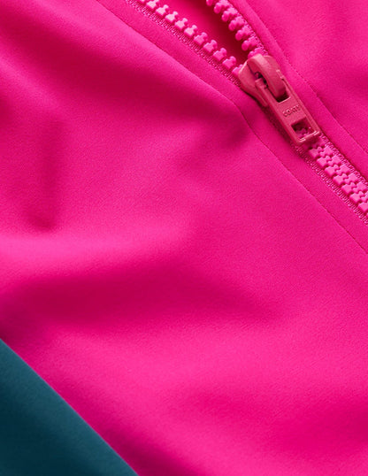 Sun Safe Raglan Guard Top-Pink Colourblock