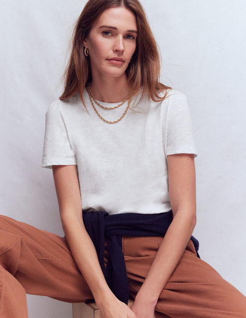 Sophie Puff Sleeve T-shirt-White