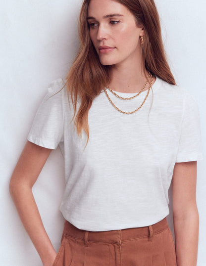 Sophie Puff Sleeve T-shirt-White