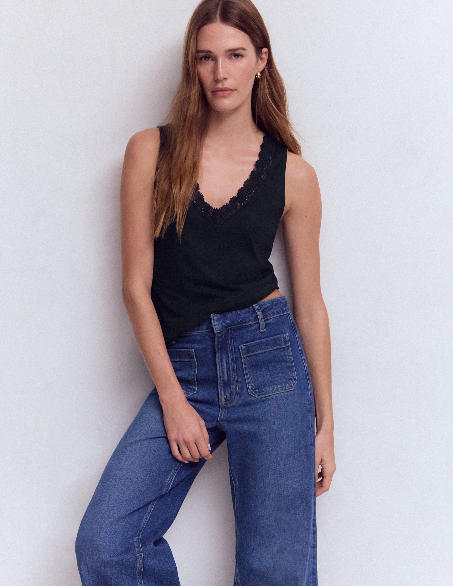 Supersoft V Neck Trim Vest-Navy Blazer