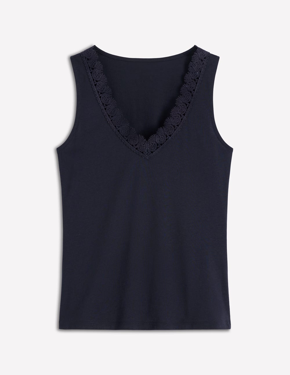 Supersoft V Neck Trim Vest-Navy Blazer