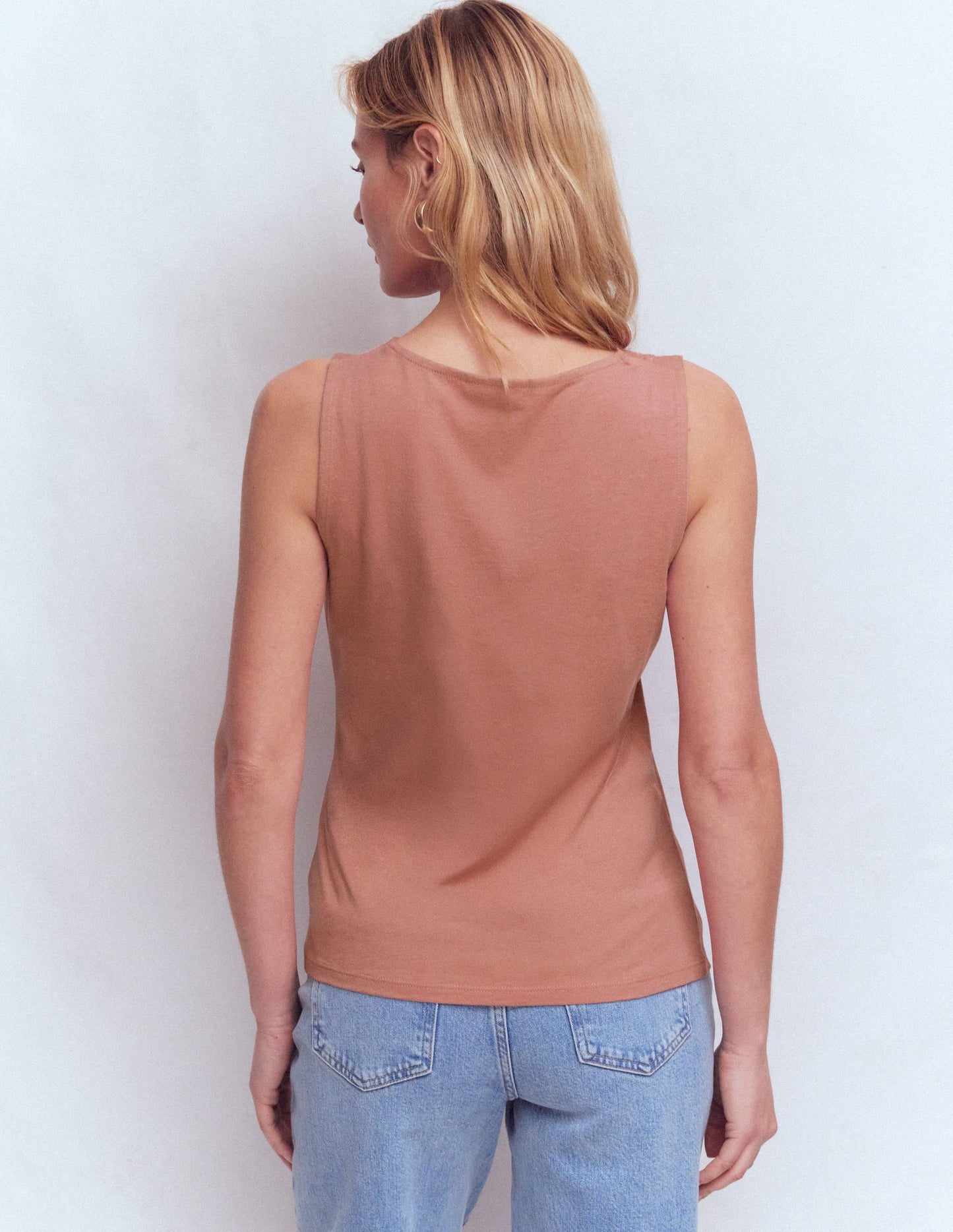 Supersoft V Neck Trim Vest-Vintage Rose