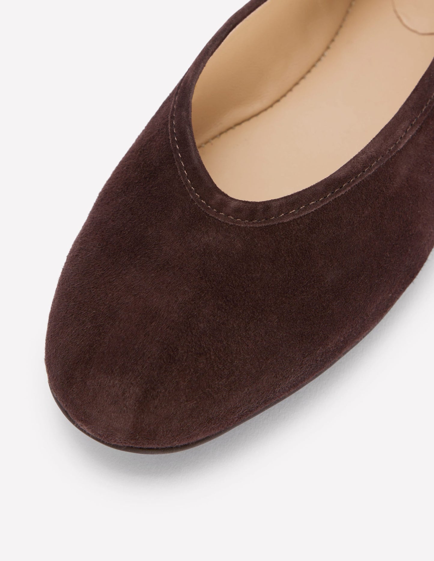 High Cut Ballet Flats-Bitter Chocolate