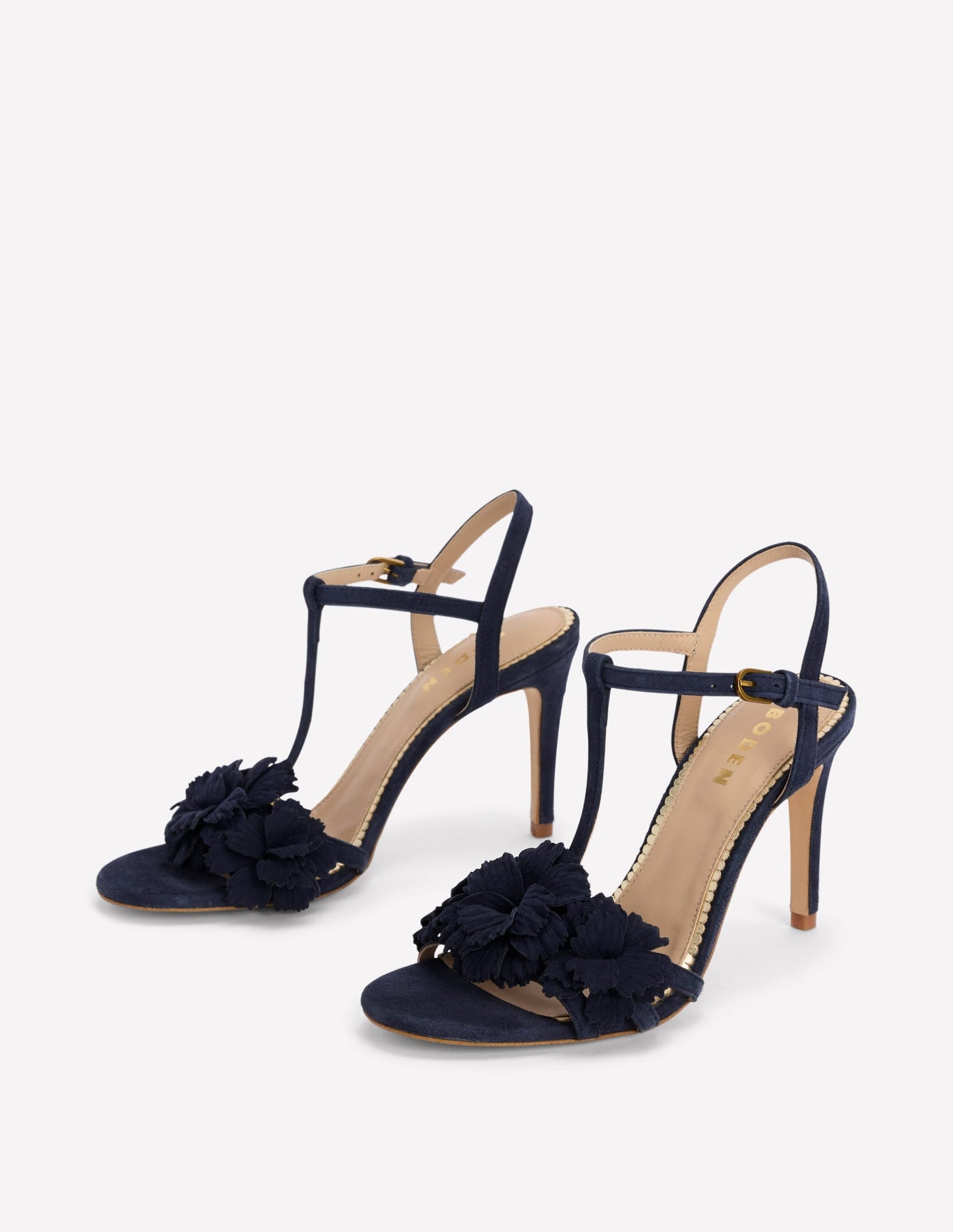 Flower Sandals-Navy