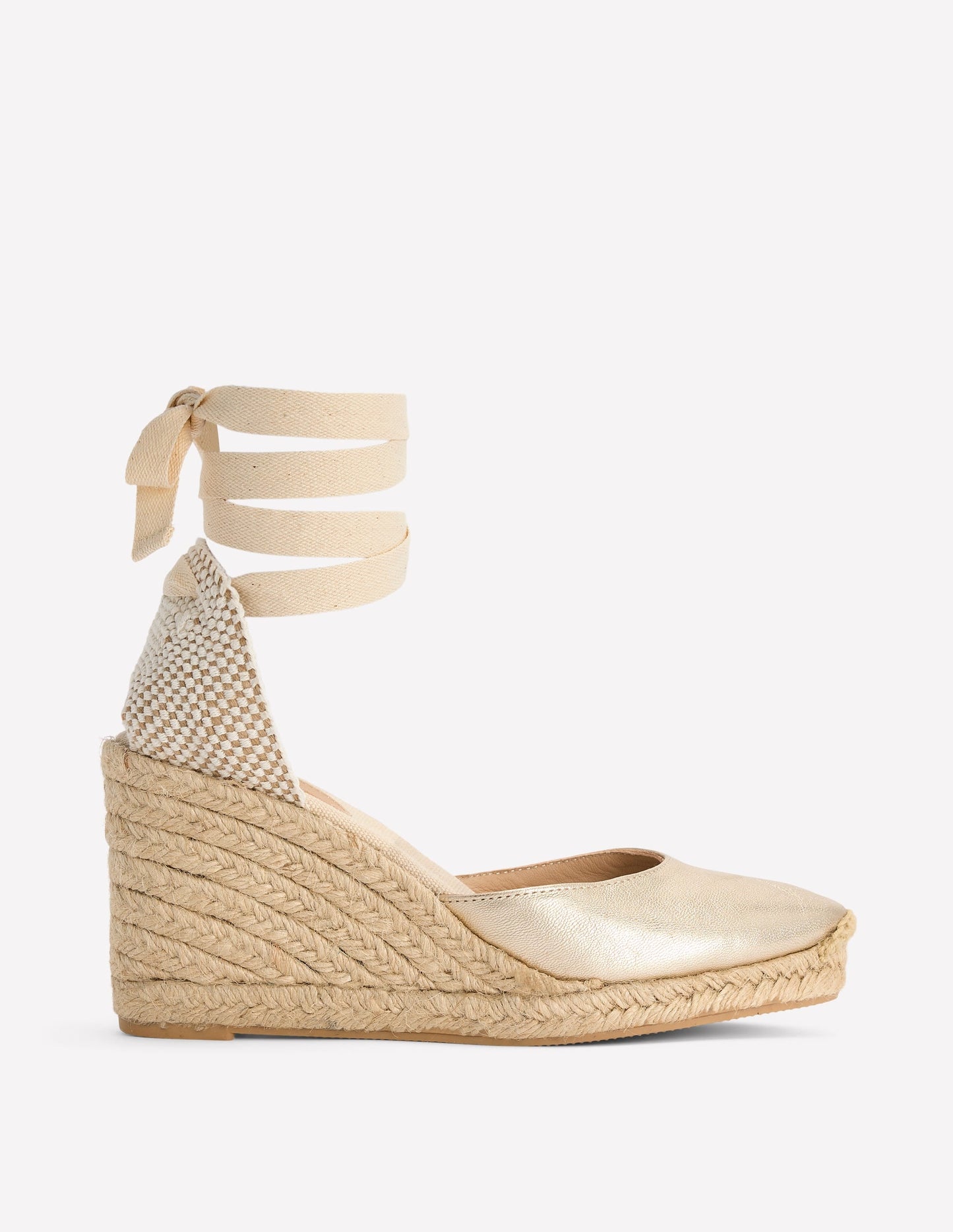 Cassie High Wedge Espadrilles-Gold