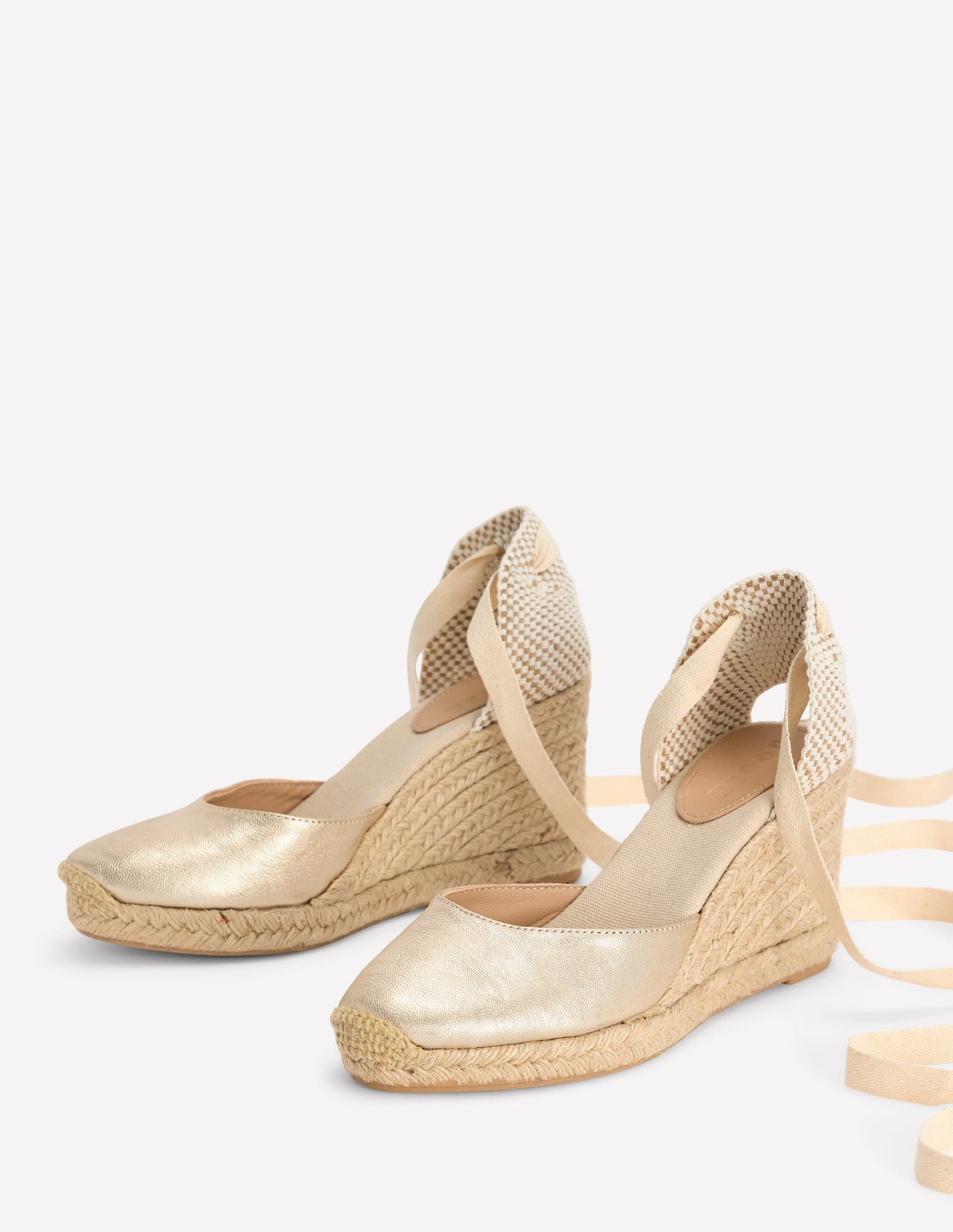 Cassie High Wedge Espadrilles-Gold