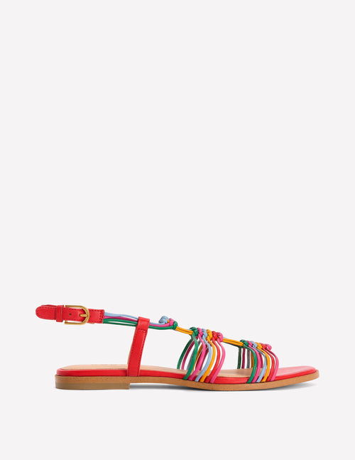 Multi Strap Knot Sandal-Multi