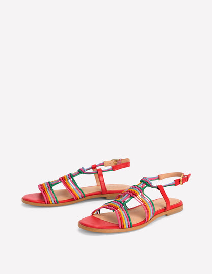 Multi Strap Knot Sandal-Multi