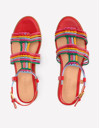 Multi Strap Knot Sandal-Multi