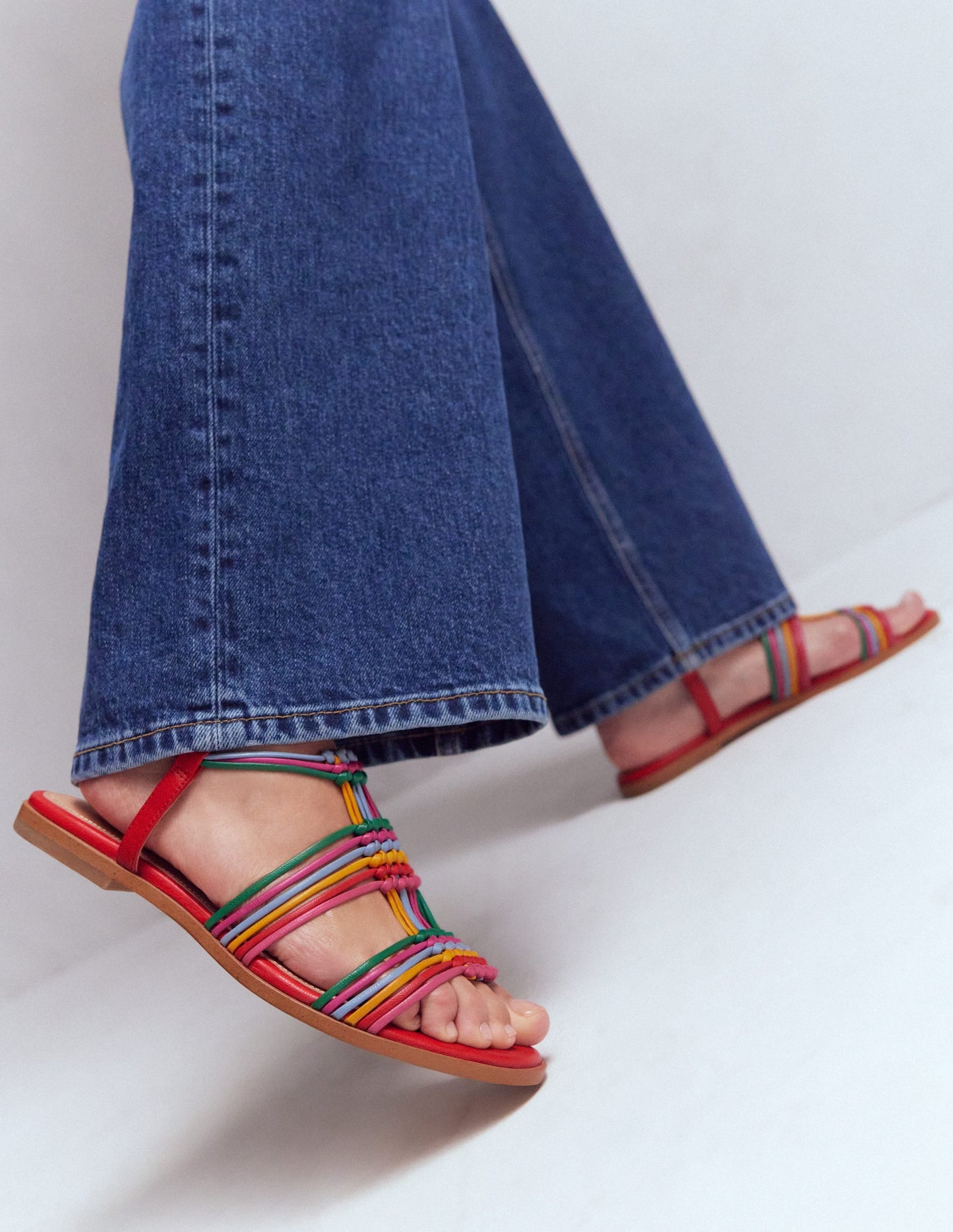 Multi Strap Knot Sandal-Multi