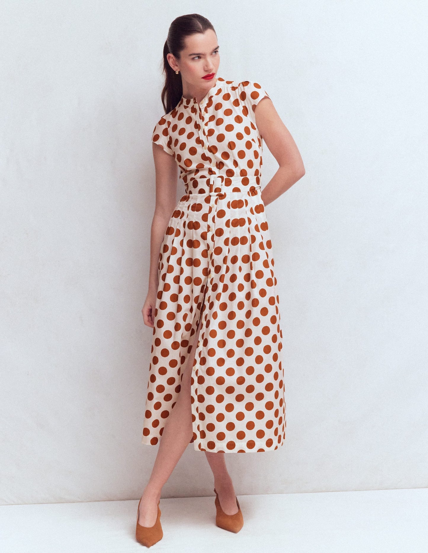 Arabella Cotton Maxi Dress-Ginger, Painted Dot