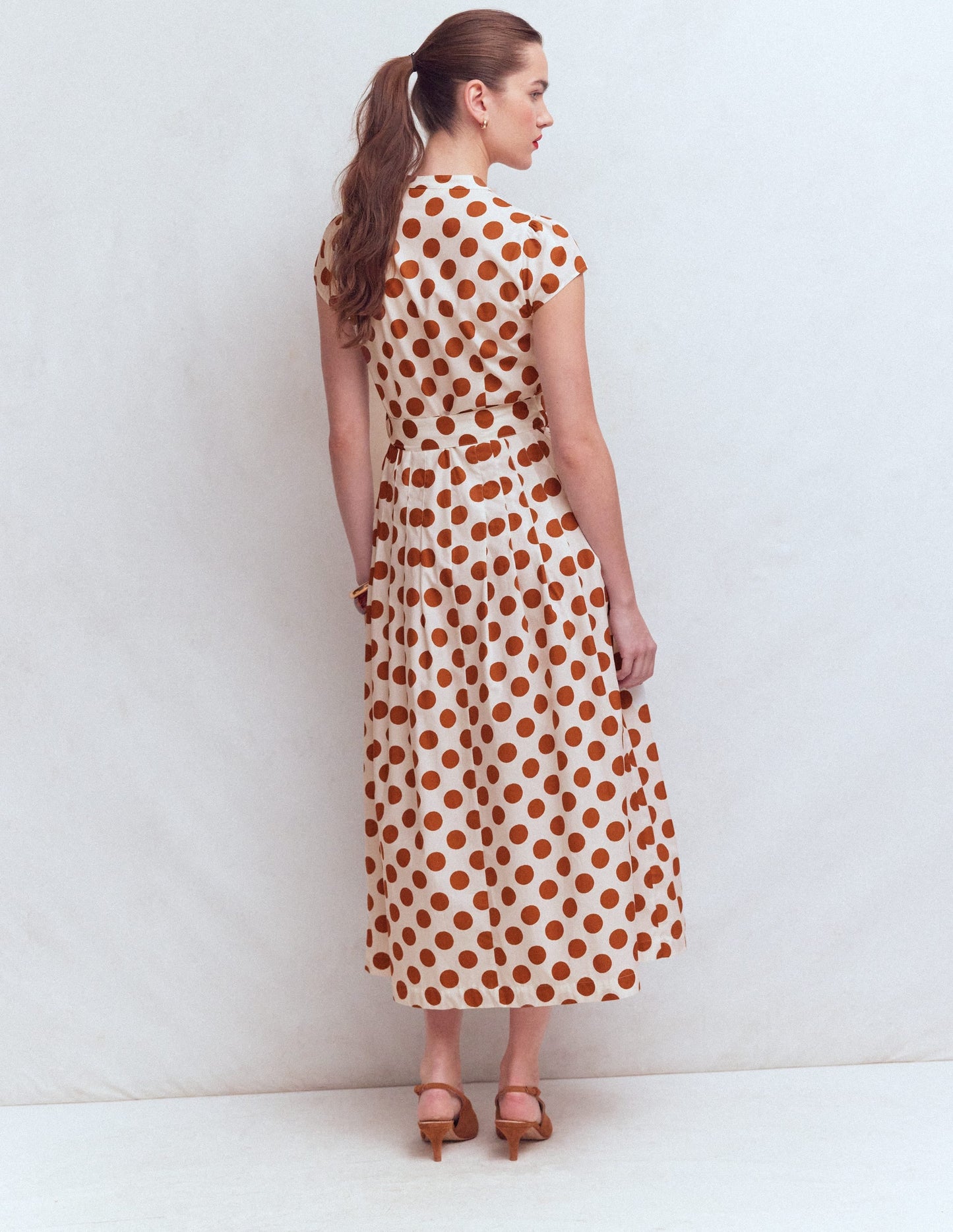 Arabella Cotton Maxi Dress-Ginger, Painted Dot