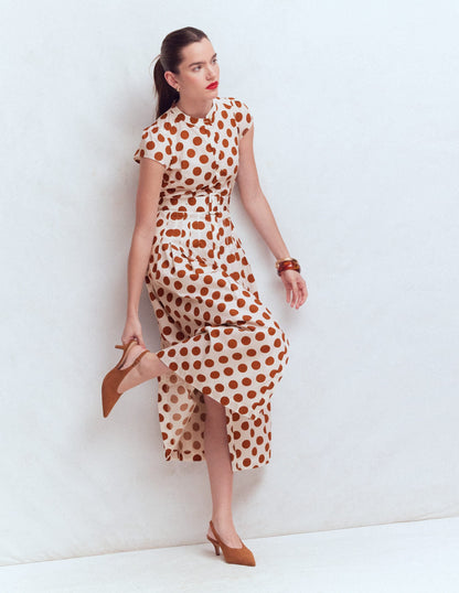 Arabella Cotton Maxi Dress-Ginger, Painted Dot